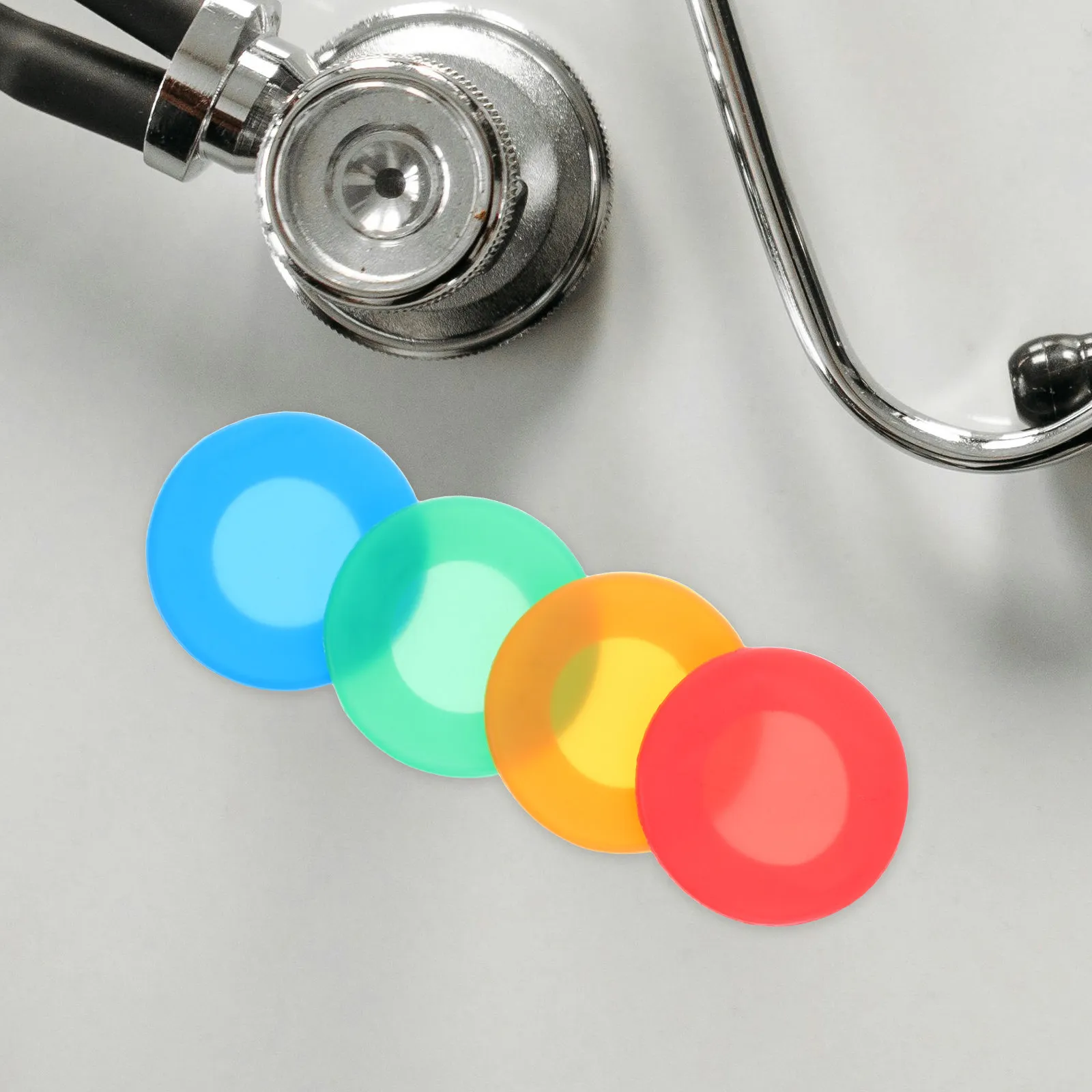 16Pcs Silicone Stethoscope Head Cover Premium Grade Replacement Diaphragm Protective Cover for Hospital Clinic Use