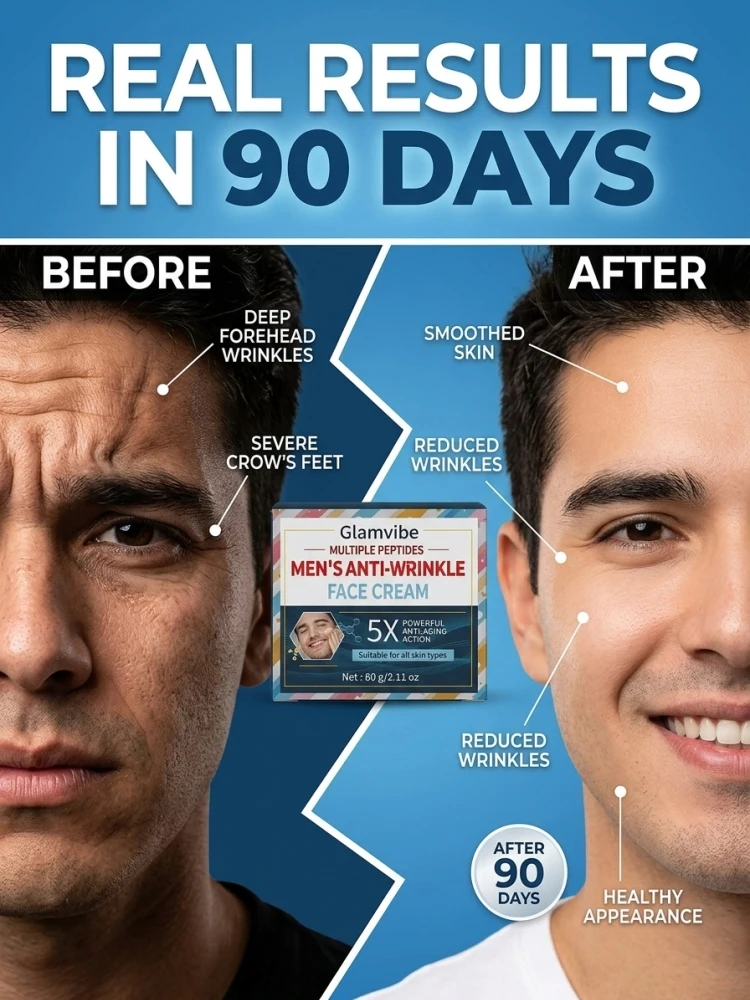 Men Hydrating Facial Cream, Non Greasy Face Moisturizing Lotion for Daily Skin Maintenance, Soften Skin and Lessen Fine Line Appearance
