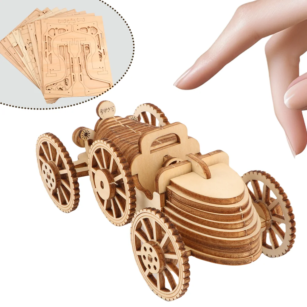 3D Stereo Retro Cabrio Auto Modell Holz Puzzle Erwachsene Kinder Pädagogisches Puzzle Spiel Auto Holz Puzzle Spielzeug