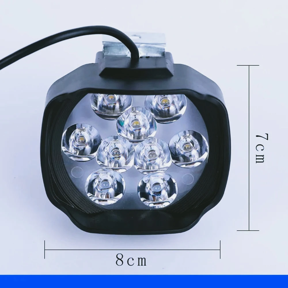ZF-T Luz LED Para Bicicleta Eléctrica, 24V, 36V, 48V, 60V, 72V, 15W, Resistente Al Agua, Luz Delantera Para Motocicletas Y Bicic