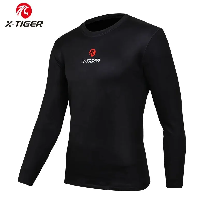 X-TIGER Winter Cycling Base Layer Long Sleeve Warm Bike Underwear Fleece Sports Bike Shirt For Keep Warm Racing Bicycle Shirt