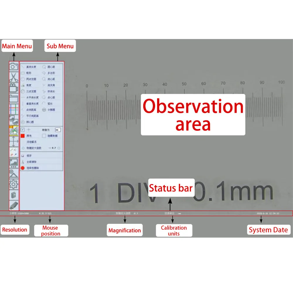 4K Sony IMX Sensor HDMI USB Measurement Microscope Camera Measurement Electronic Digital Eyepiece for Repair PCB Soldering Jewel