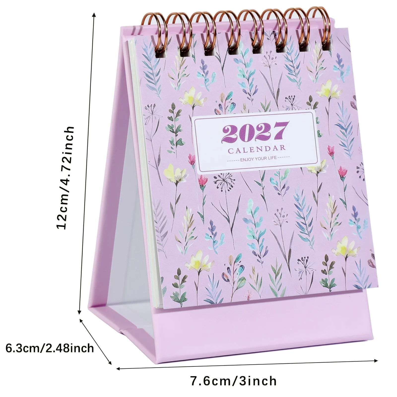 2026‑2027 Desktop Monthly Planner Calendar, Twin‑Wire Bound Thick Paper Dated Weekly Monthly Calendar for Home Office
