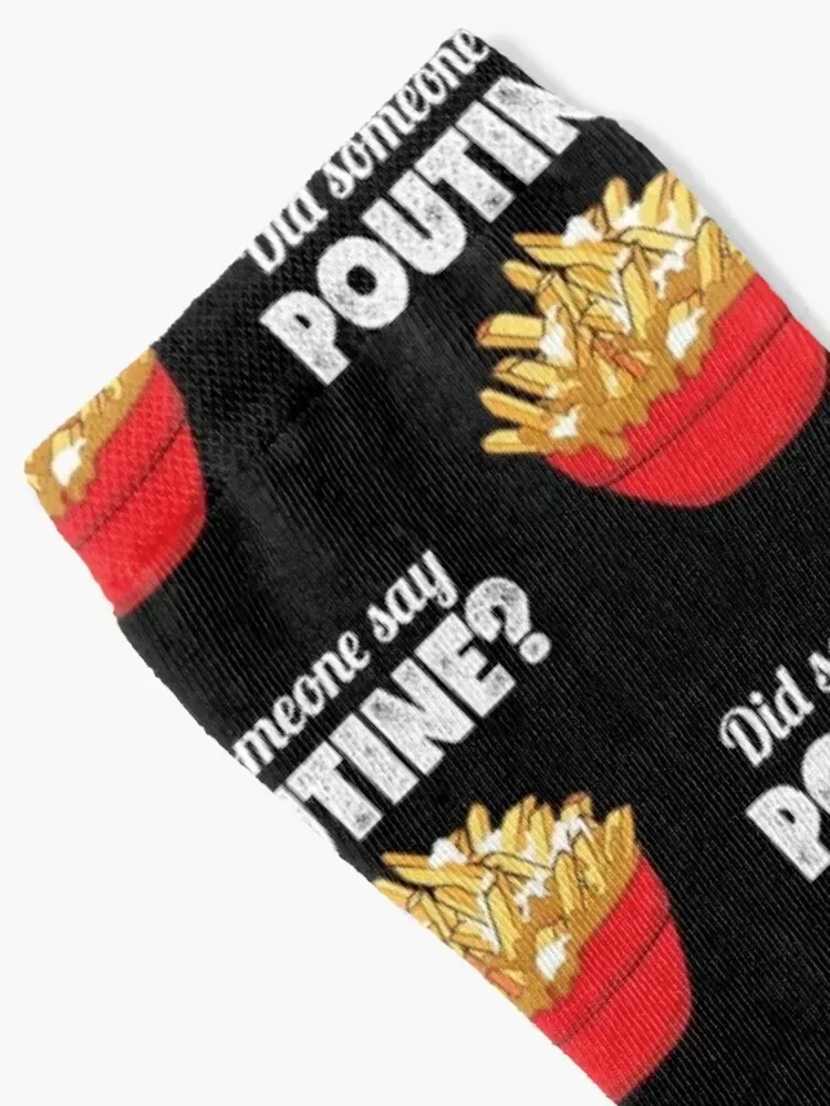 Funny Canadian Pride Did Someone Say Poutine print Socks snow luxury Toe sports Men's Socks Women's