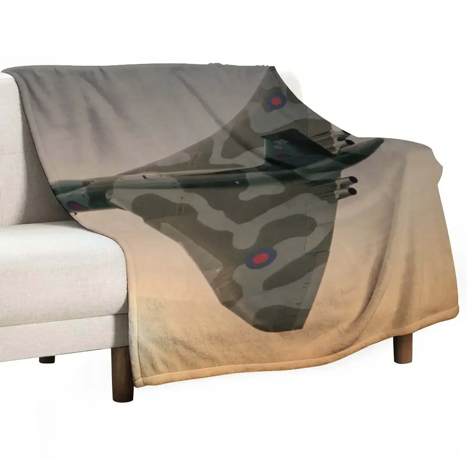 Avro Vulcan Sunset Throw Blanket Bed linens Travel Blankets