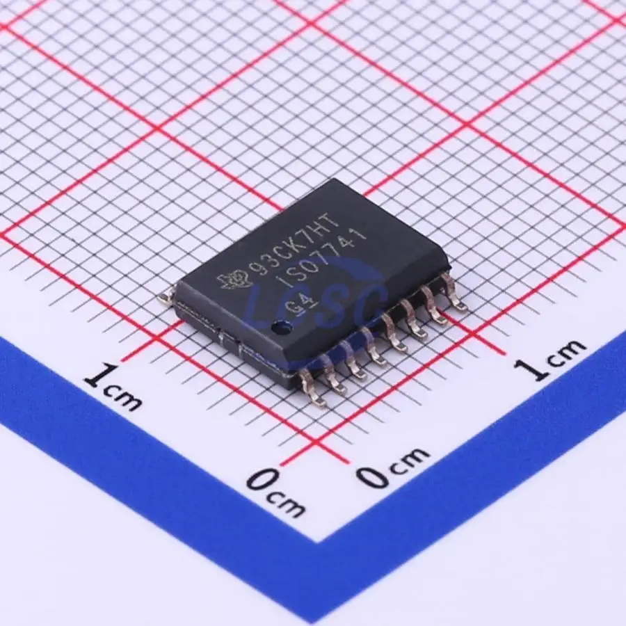 10 قطعة/الوحدة الأصلي ISO7741 EMC عززت للأغراض العامة المعزل الرقمي 5000Vrms 4 قناة 100Mbps CMTI 16-SOIC ISO7741DWR