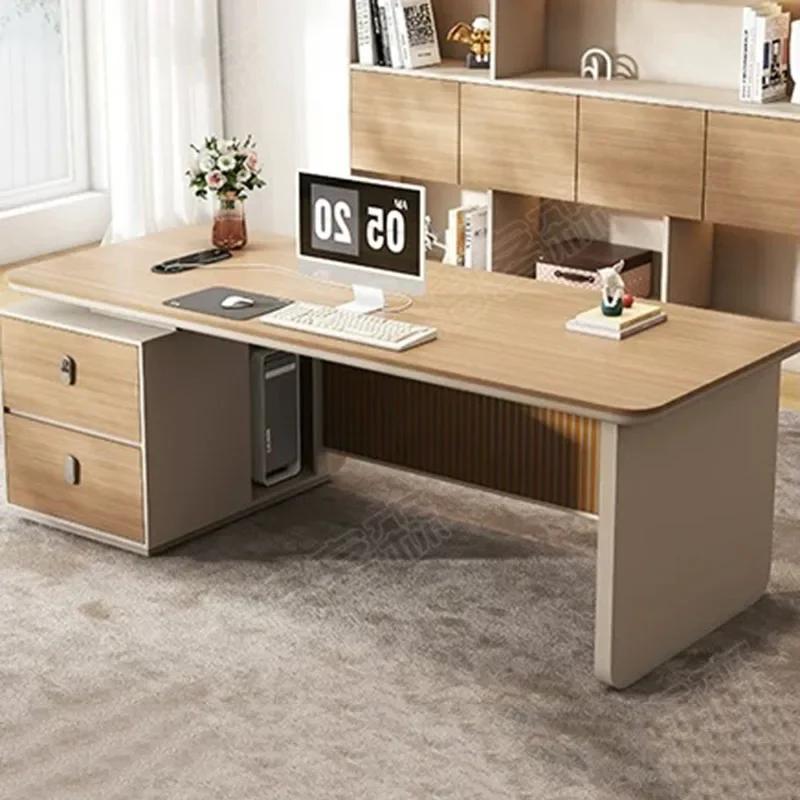 Aesthetic Wooden Office Desk Modern Standing Executive Computer Office Desk Decoration Display Meuble Bureau Salon Furniture