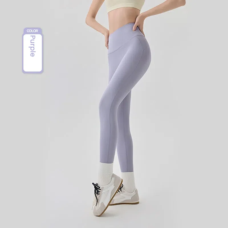 Leggings da yoga da donna da indossare senza mutandine Collant sportivi senza cuciture Abbigliamento donna Pantaloni fitness in vita composita a vita alta