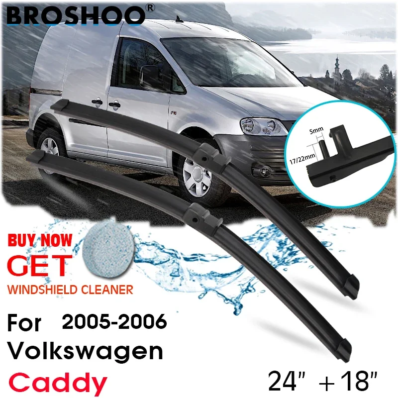 

Car Wiper Blade Front Window Windscreen Windshield Wipers Blades Arm Auto Accessories 24"+18" For Volkswagen Caddy 2005-2006