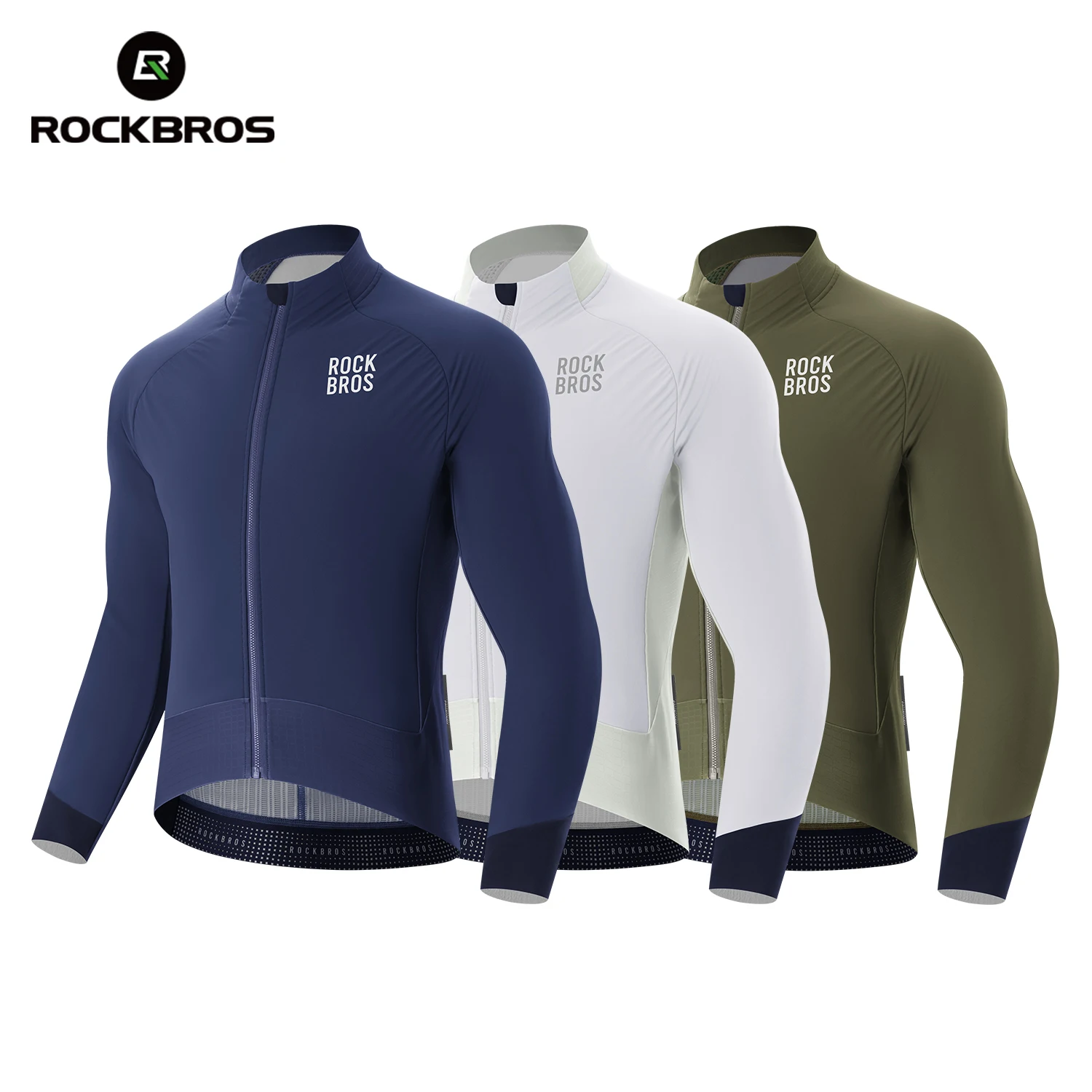 

ROCKBROS зимняя велосипедная куртка, высокоэластичная дышащая термотепленная флисовая велосипедная куртка, спортивная мужская одежда для велоспорта на открытом воздухе