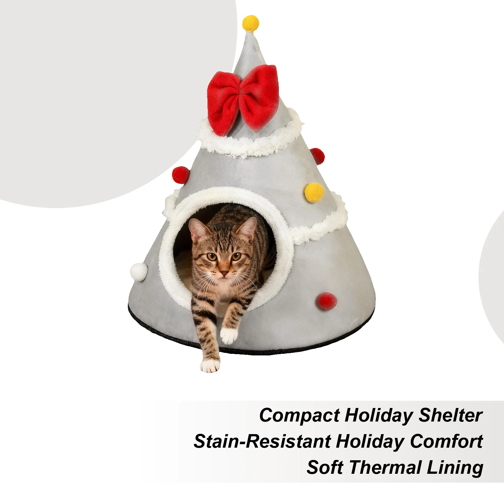 

Кровать для кошек на Рождество, мебель для холодной погоды, Рождественский домашний домик для домашних животных, домашний домик для кошек, для маленьких, средних и больших пород, гостиная