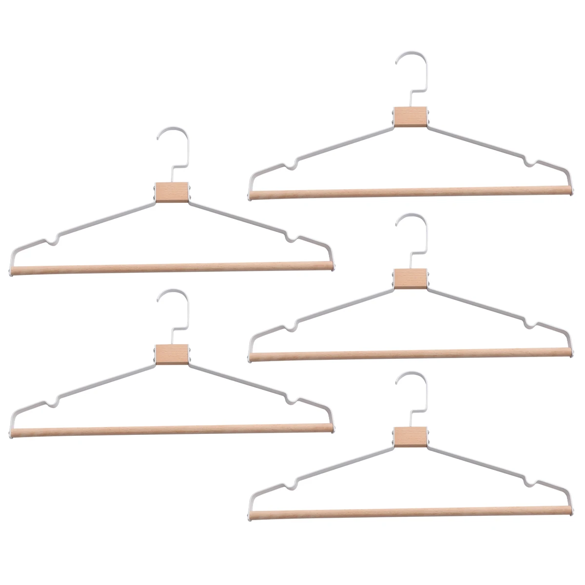 

5PCS Solid Hanger Clothes Hanging Racks Thickened Safe 360Degree Rotatable Fashion Hangers Home Use Clothes Rack