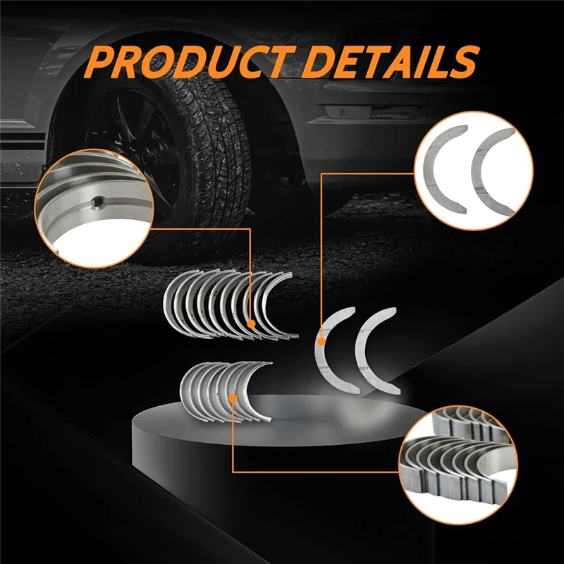 

Main & Rod Bearings Set For Kia Optima Sorento Sportage Hyundai Sonata Tucson Santa Fe Replace 21020-2G020 23060-2G020