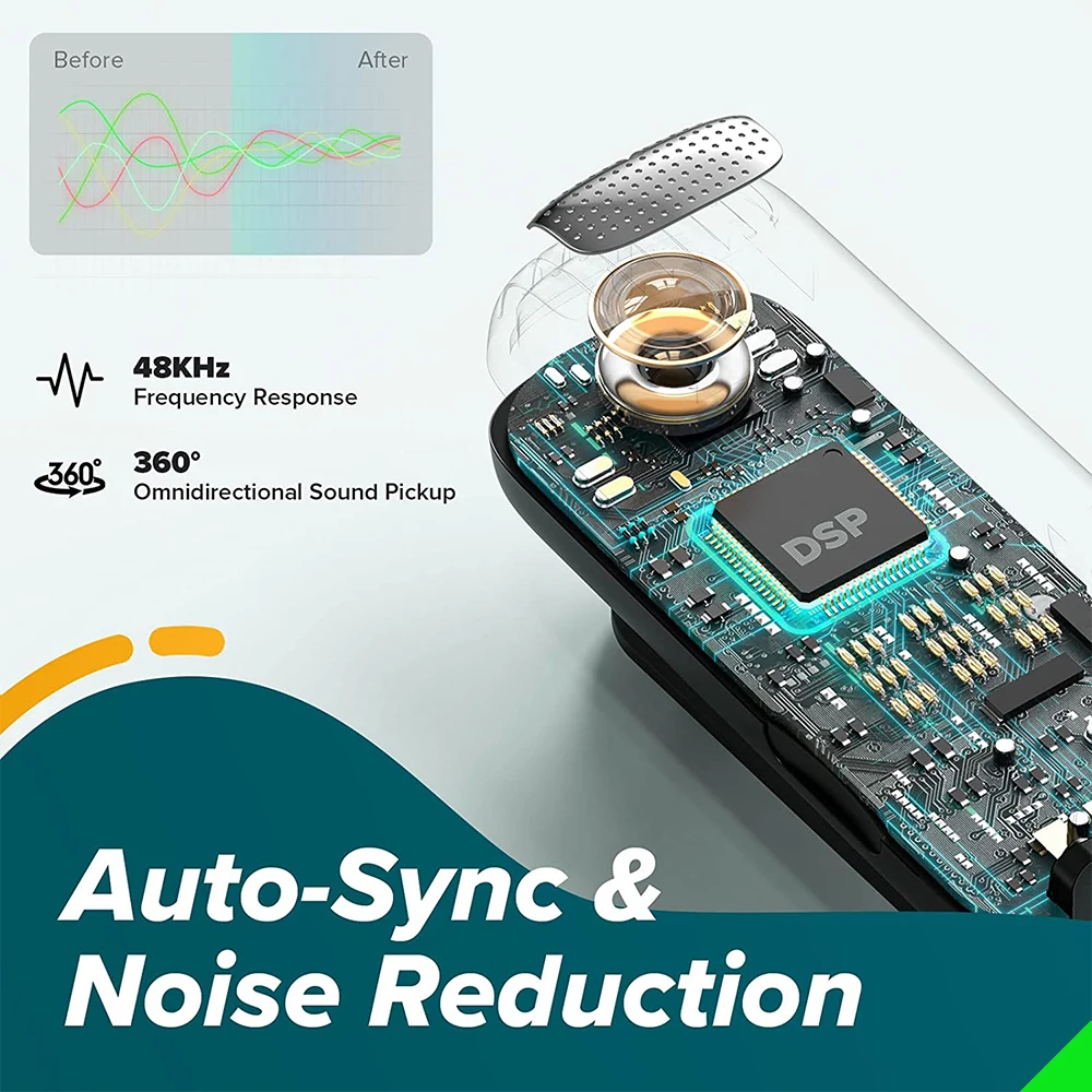 Microfono senza fili con scatola di ricarica microfono Lavalier riduzione del rumore intervista dal vivo registrazione del telefono cellulare per iPhone tipo C