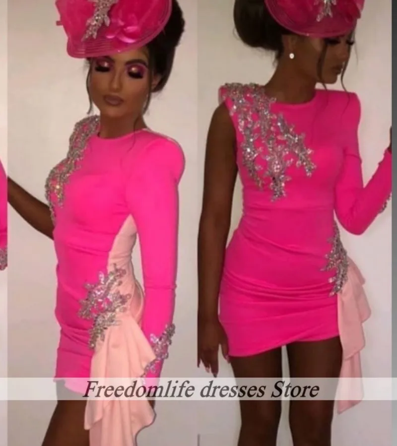 Sukienki mini z dekoltem okrągłym, urocze, na urodziny, z cekinami, na imprezę, afrykańskie, szyte na miarę, z falbankami, na powrót do domu, Vestido De Festa, kolekcja 2026