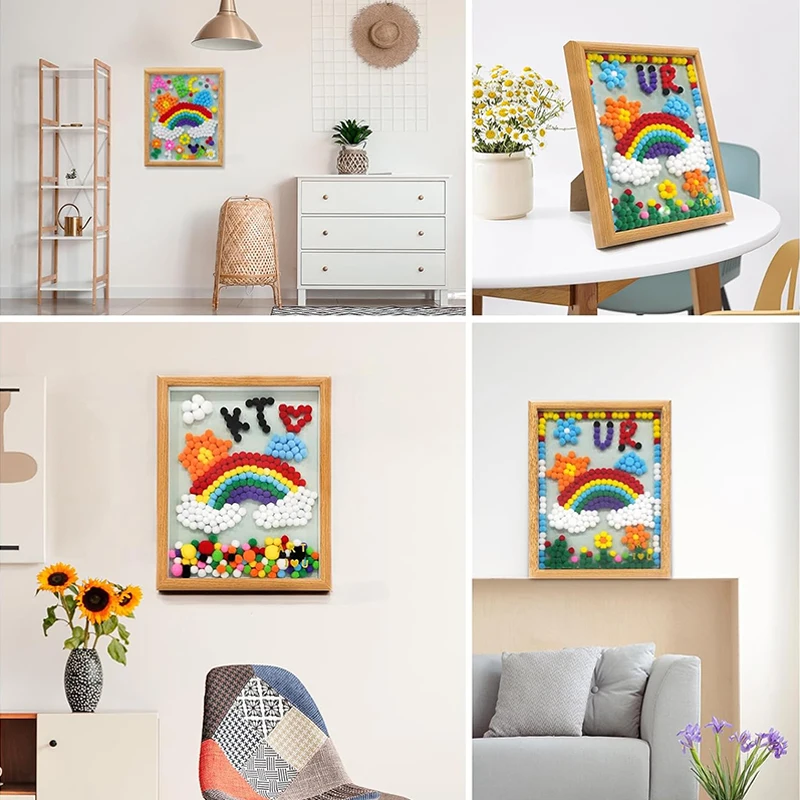 2 ~ 4 قطعة كرة الفراء اللوحة المنزلية اليدوية لطيف الكرتون الرسم DIY بها بنفسك الحرف اليدوية سطح المكتب الجدار الديكور أنماط مختلفة TMZ #3