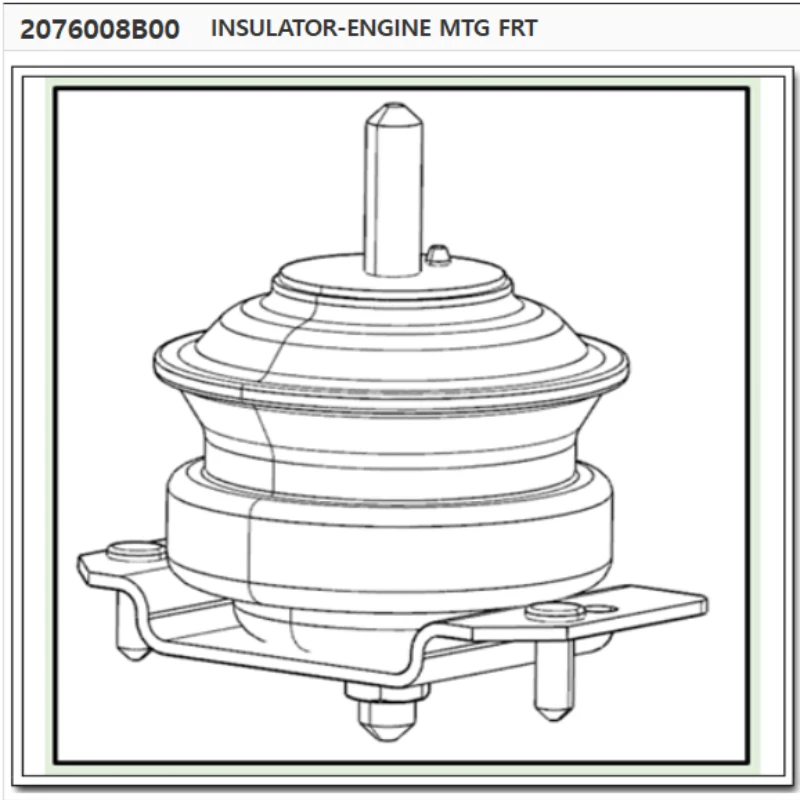 Genuine Engine Mounting Front Insulator LH For Ssangyong Rexton 2076008B00