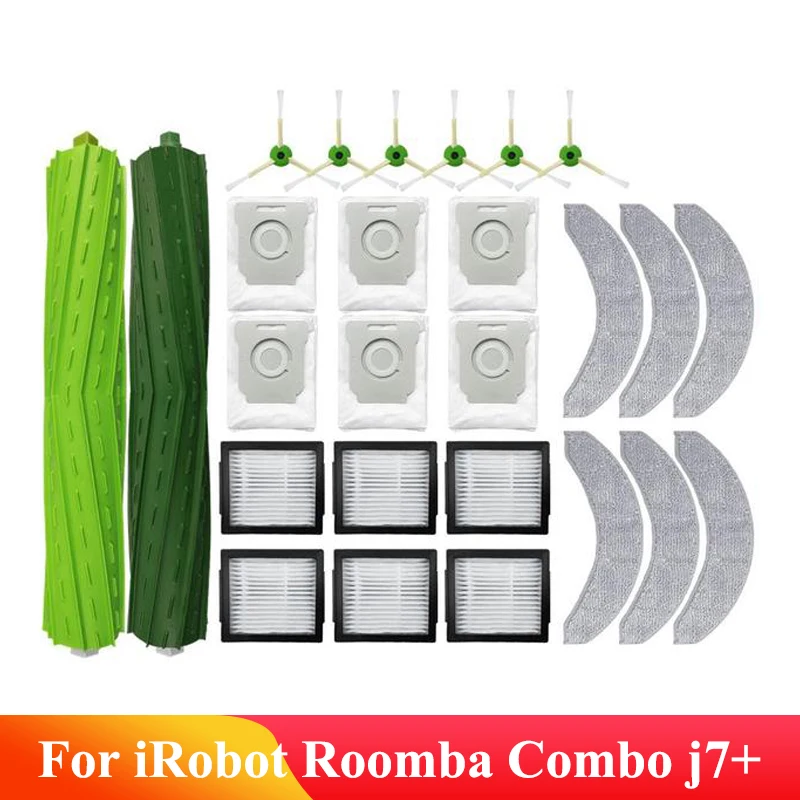 Aspirateur robot iRobot Roomba Chlorj7 +, brosse latérale principale, rouleau, livre, Hepa, vadrouille, chiffon Everths, sac à poussière, pièces de rechange, accessoires