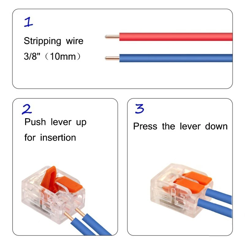 12-75-88 Pcs Orange Universal Type Quick Plug-in Terminals,Electrical Equipment  Cable Wire Connector Terminals 110V/250V/32A