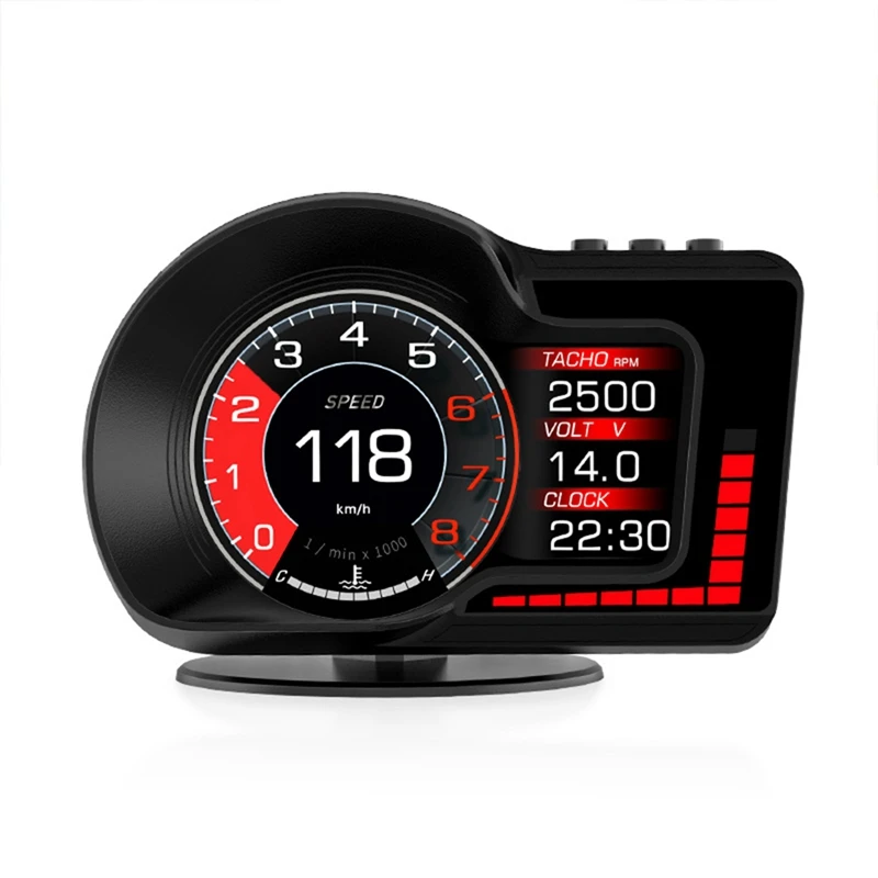 

F15 Head Up Display Auto Display HD GPS HUD Car Tachometer Digital Speedometer Vehicle Head-Up Display Black