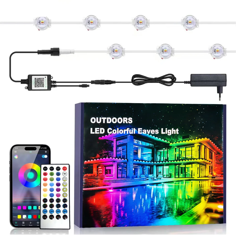 15 متر/30 متر الذكية RGB LED أضواء خارجية لتقوم بها بنفسك ألوان IP67 مقاوم للماء الطنف الإضاءة للمنزل عيد الميلاد هالوين الزينة اليومية