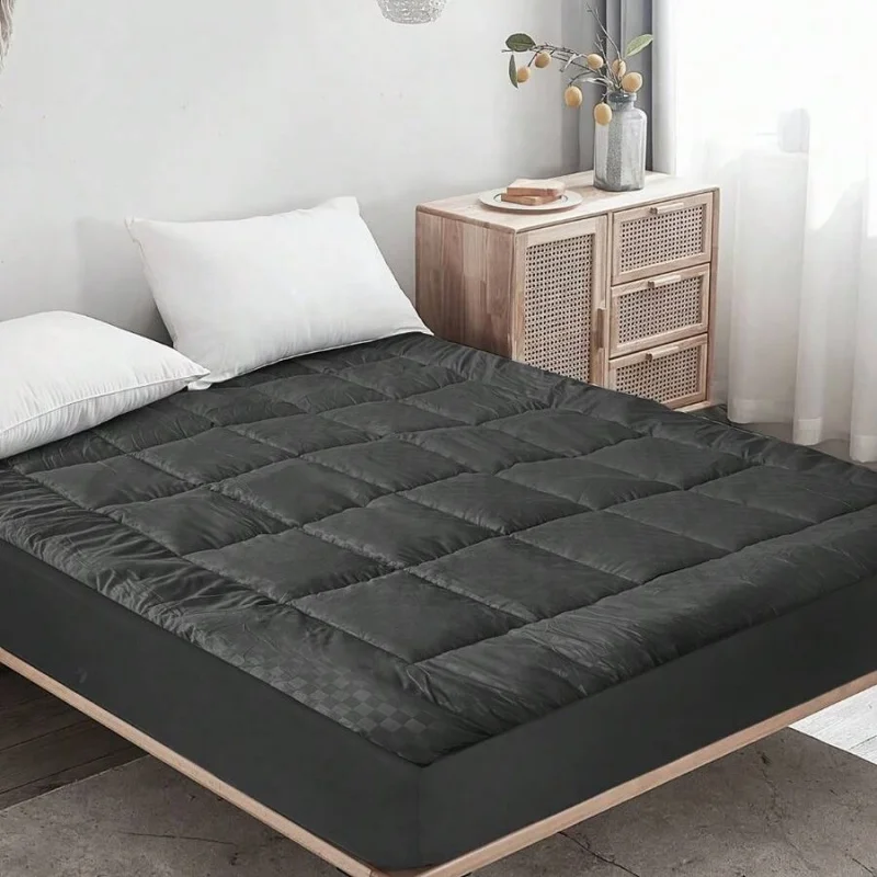 Mattress Topper, Ultra-Thick Cooling Breathable Quilted, Pressure Relief And Spinal Support, Suitable For All Mattress Types