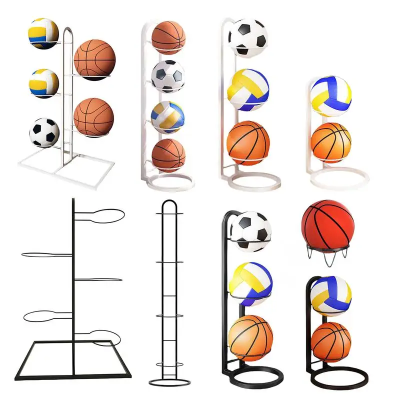 

5/4/3/2 Layers Basketball Holder Iron Volleyball Display Rack Space Saving Ball Stand Ball Iron Ball Storage Shelf For Bedroom