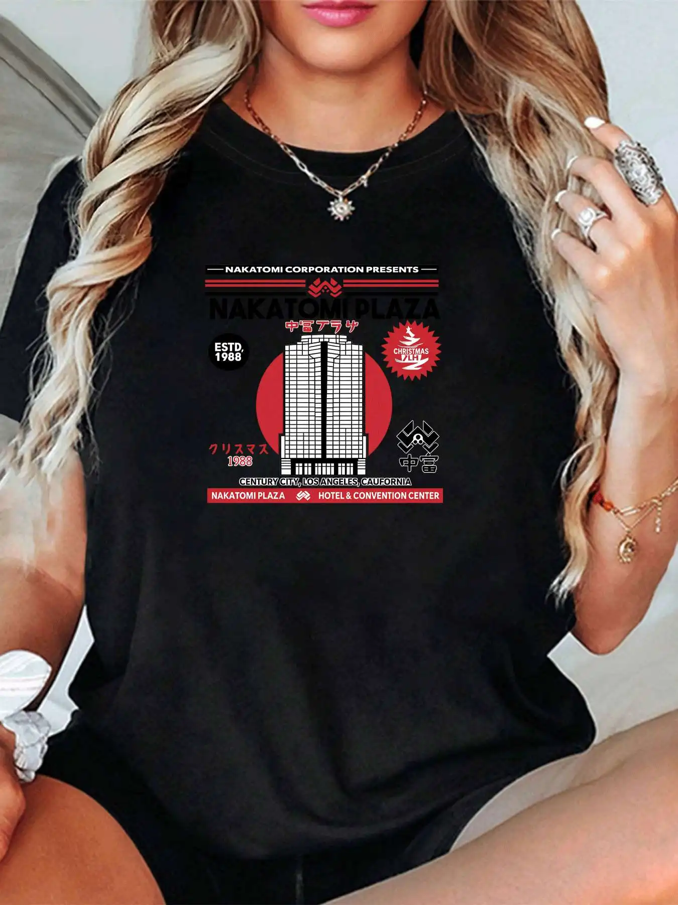 

【1141295】 Женская футболка больших размеров с круглым вырезом и короткими рукавами, эластичными половинными рукавами и модными принтами