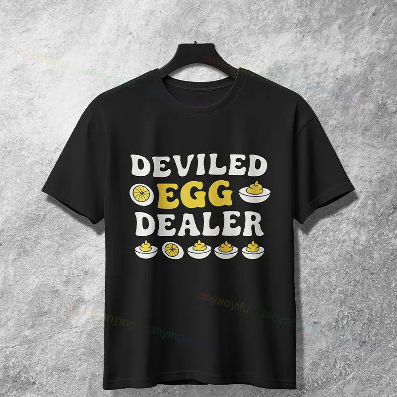 Śmieszna koszulka z memem o jajku w sosie pieprzowym z napisem: "Nie zrobiłbym dla indyka lub szynki dużo więcej niż dla jajka w sosie pieprzowym", 100% bawełna, codzienna koszulka z krótkim rękawem, humorystyczny styl.