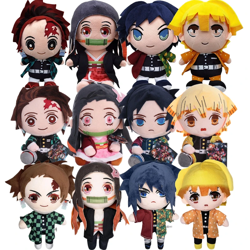 

20cm Demon Slayer Plush Stuffed Toys Kamado Tanjirou Nezuko Devil's Blade Anime Figure Kawaii Manga Doll Kid Birthday Gift Decor