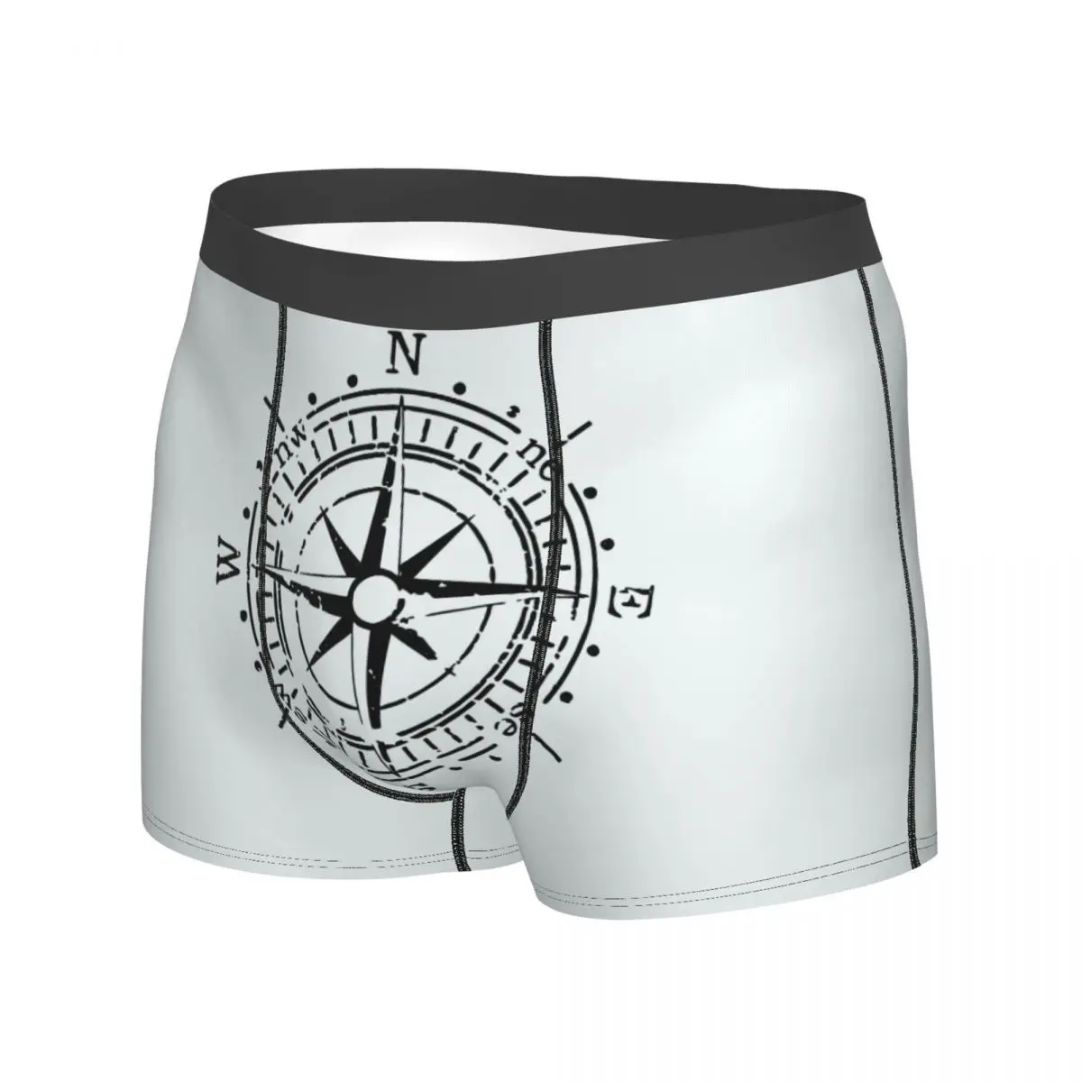 Novelty Boxer Follow Your Compass Shorts Panties Men's Underwear Breathable Underpants for Male Plus Size