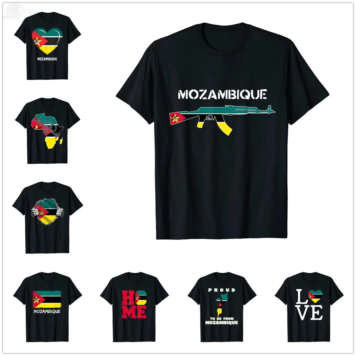 2025 Summer Mozambique Flag Mozambican AK 47 T-Shirt For Men Women T Shirt Hip Hop Tops Cotton Tees