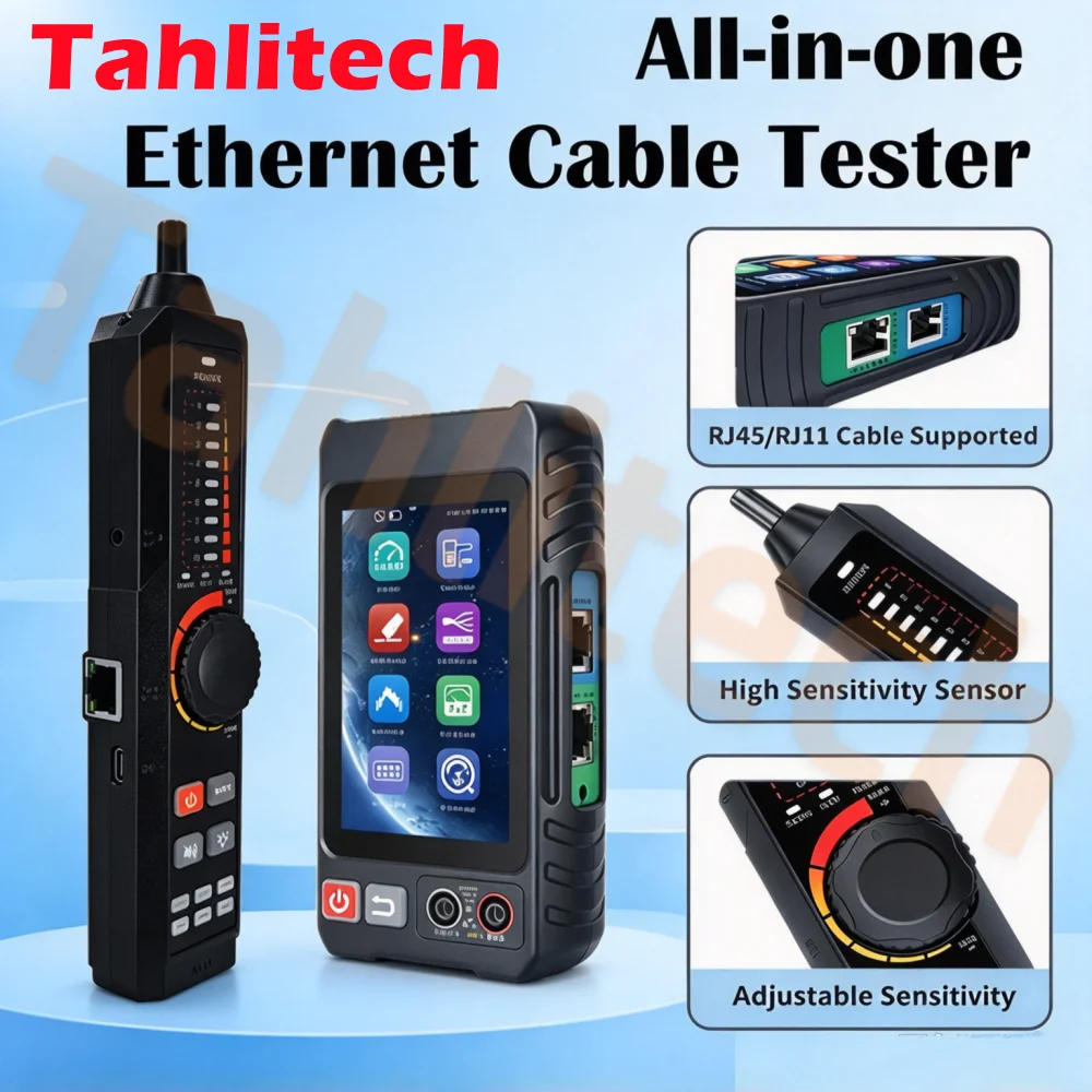 LT-600 Network Cable Tester Line Finding RJ45 LAN PoE Tester with IP Scan TDR Cable Length Measurement Network Cable Maintenance