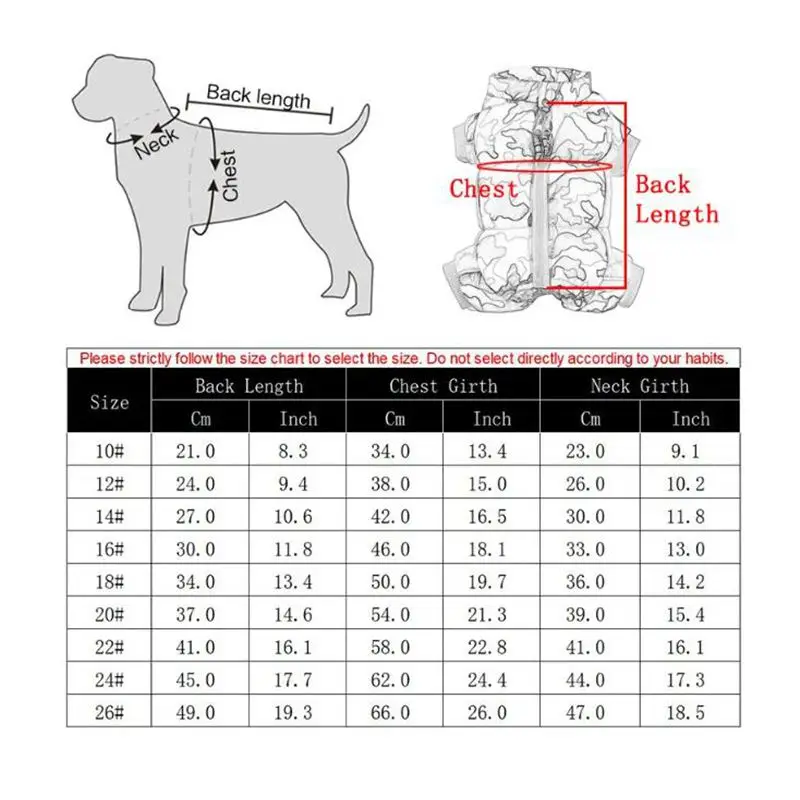 Winter Pet Dog Clothes Warm Puppy Dog Coat Jacket Waterproof Reflective Clothing For Dogs Chihuahua French Bulldog Pug Overalls