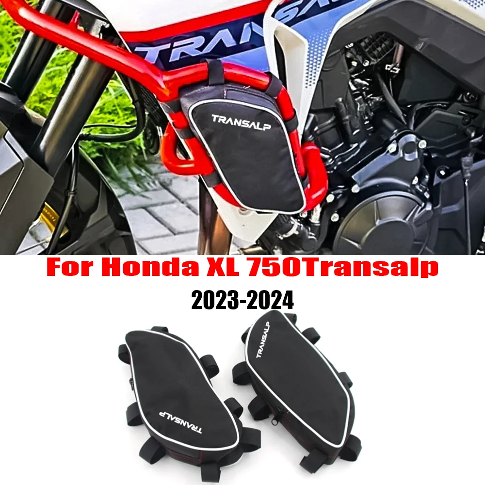 

For Honda XL750 Transalp Accessories Frame Crash Bars Waterproof Bag Bumper Repair Tool Placement Bag XL 750 TRANSALP 2023-2024