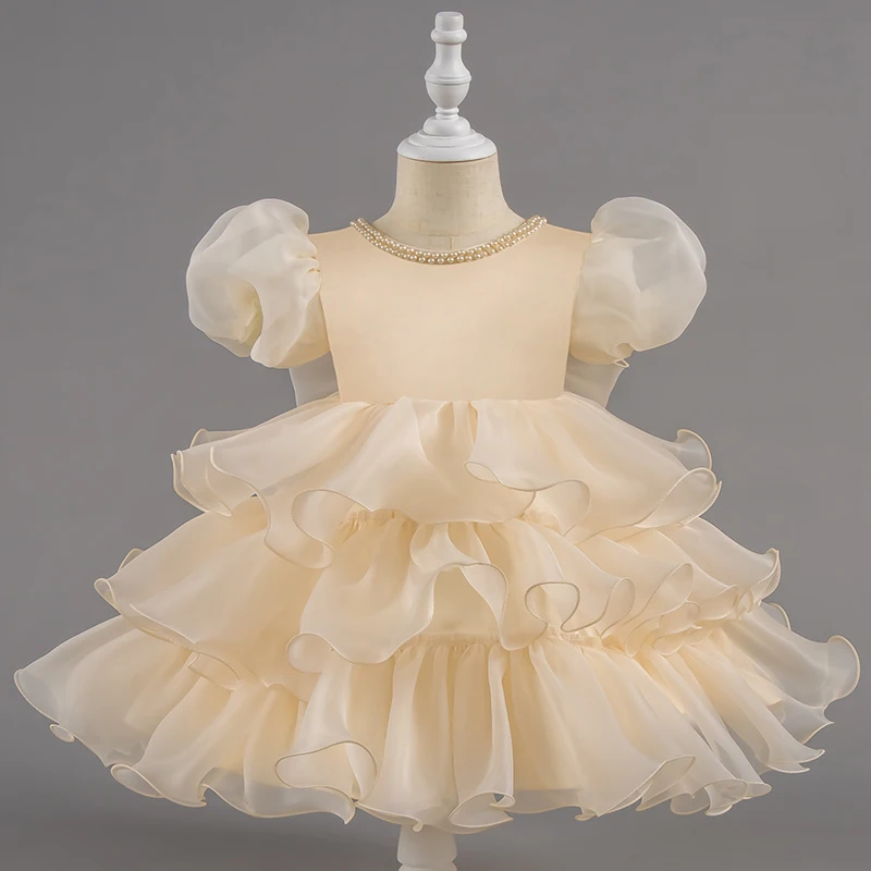 Dress for Children Girls Baby 1st Birthday Toddler Princess Costume Infant Ball Gowns Baptism Party Fluffy Wedding Dress view 5