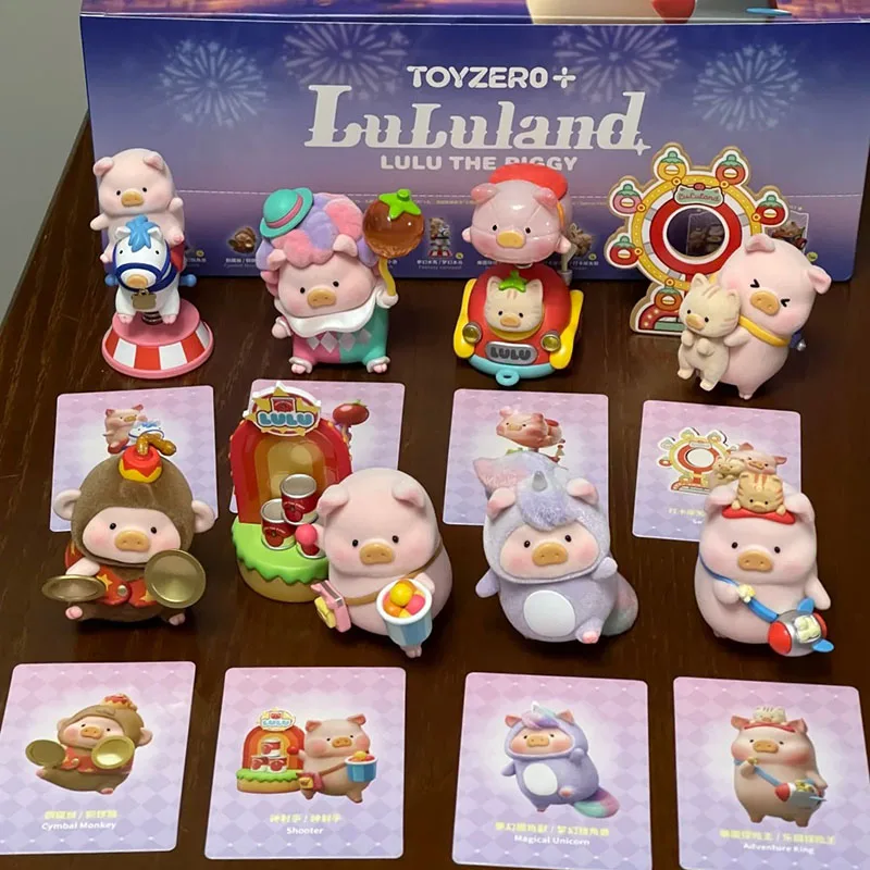 

Lulu Pig +Toyzero Colorful Paradise Blind Box Series Mystery Box Collectible Figure Kawaii Desk Decor Toy Girls Gift