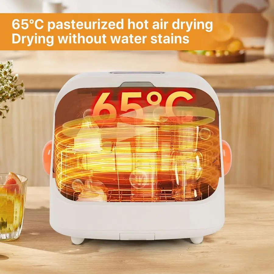 

Подставка для сушки детских бутылочек с двойной крышкой и съемным поддоном для слива, пылезащитный контейнер для хранения