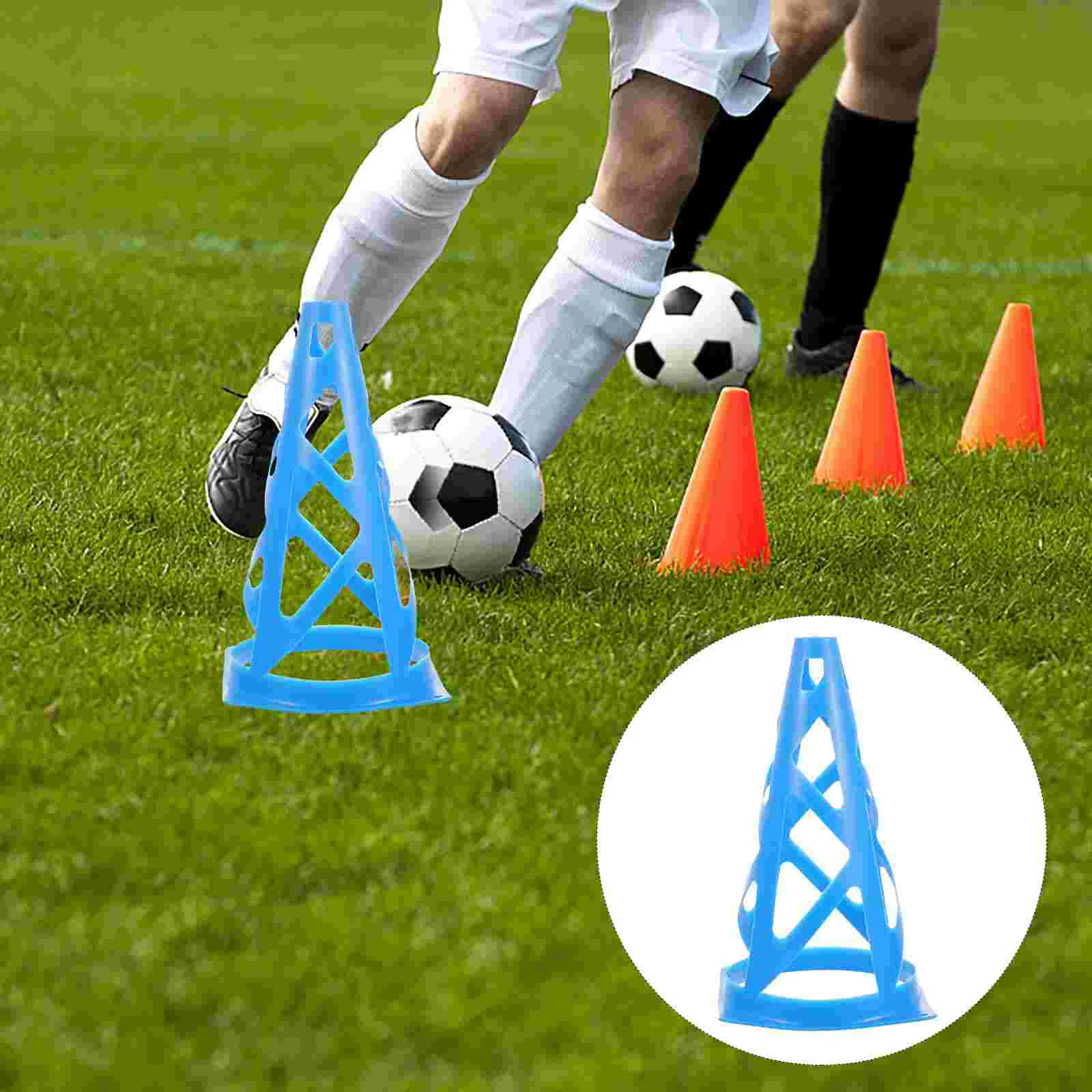 23cm PE Basketball Training Multi Purpose Sports Cones for Football Team Sports Safety Easy Storage Fade