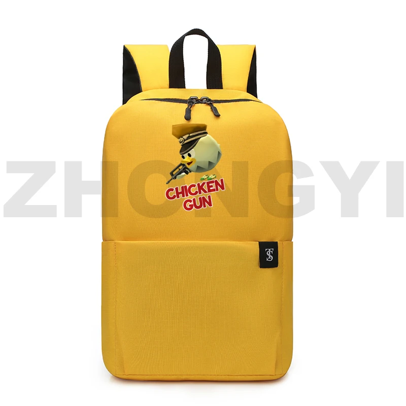 Anime Chicken Gun Backpacks for Teenagers Girls Chicken Gun Game Bags Travel Sport Bookbag Back To School Rucksack Kindergarten