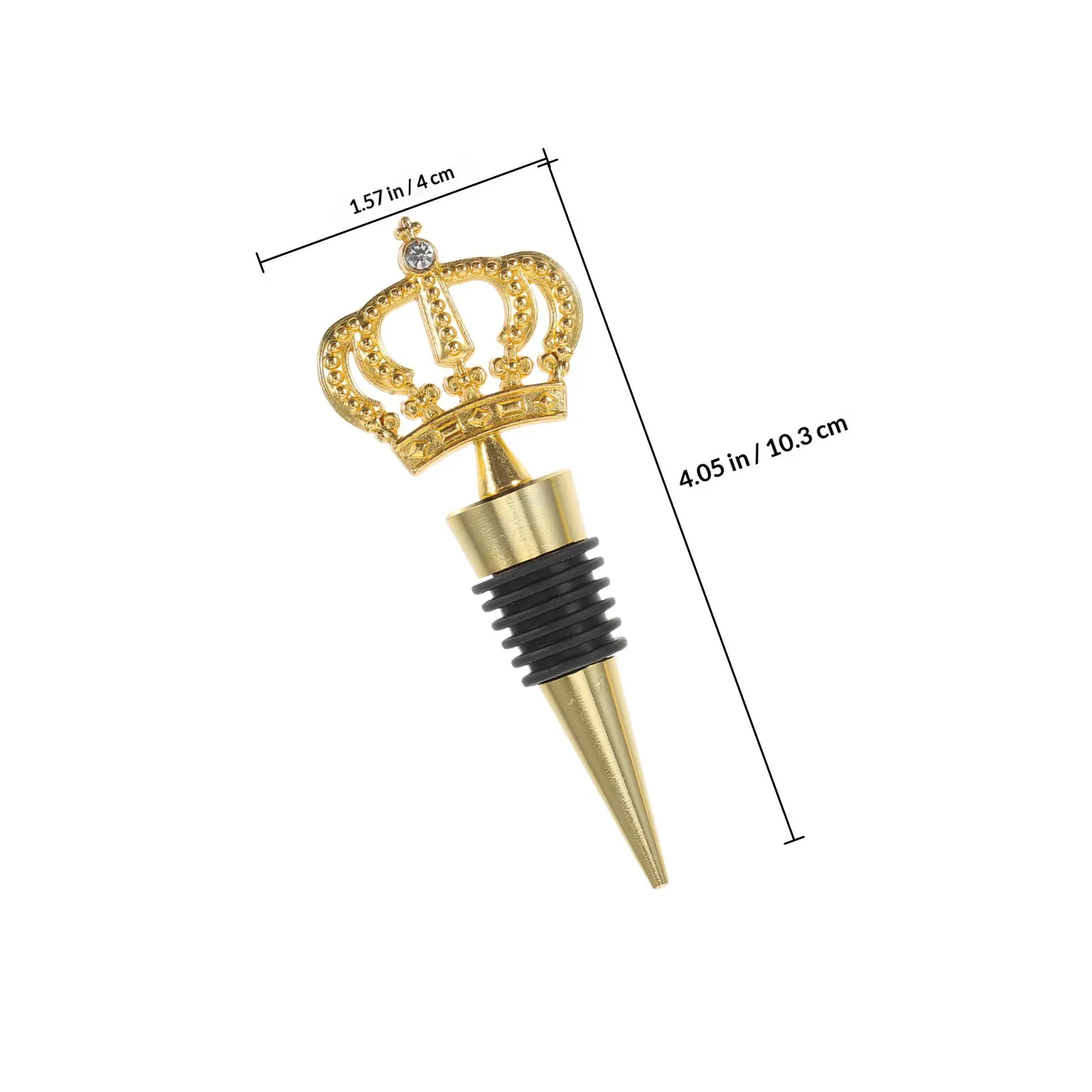 Golden Alloy Stopper Decorative Bottle Plug for Birthday Wedding Party Gatherings Wine Sealer Stopper view 4