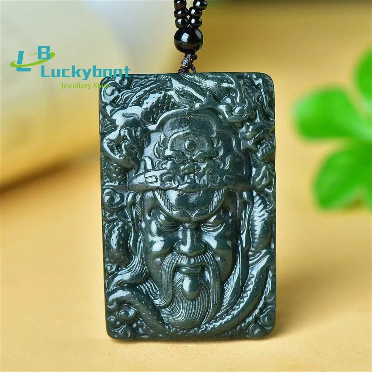 

Подвеска из натурального нефрита Хотан Синий Панлун Лояльности Гуанг Простая индивидуальная универсальная изысканная мужская и женская