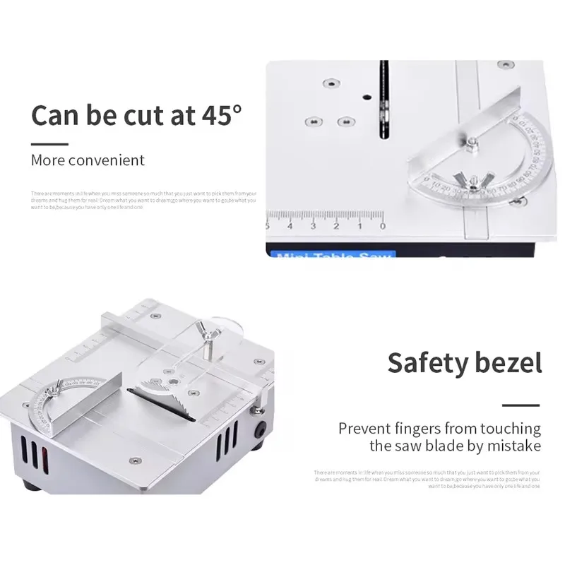 Mini Multifunctional Electric Table Saw Electric Desktop Saws Small Household Cutting Tool Woodworking Lathe Machine Wood Cutter