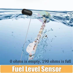 0 ohms Empty 190 ohms Full Fuel Level Sensor / Water Level Stainless Steel Sensor For Auto Car Boat Gauge Tank Level Indicato
