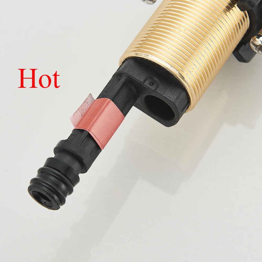 2pcs Bathroom Basin Tap Handle Durable Pumpkin Design Hot & Cold Control Valve Mixer Handle Bathtub Faucet Switch