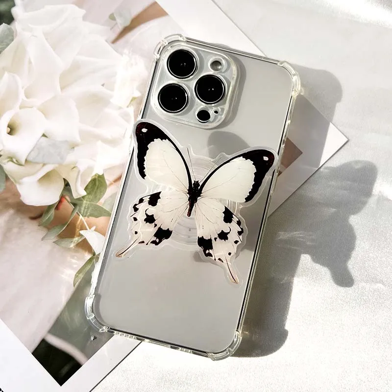 Acrylic Butterfly Phone Stand Socket Holder Grip Trendy mobile phone accessories Applicable ForApple Huawei Xiaomi Samsung