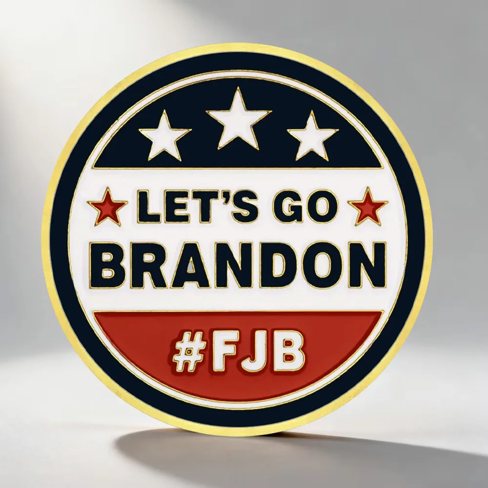 Gold Plated Let's Go Brandon Collectible Coins FJB The American Flag Souvenir Coin Home Decor