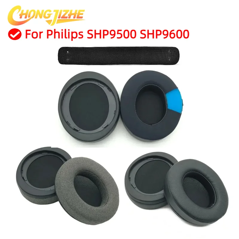 

For Philips SHP9500 SHP9600 Headphone Cushion Headset Foam Ear Pads Replacement Sponge Earmuffs Headbeam Cover 5.18
