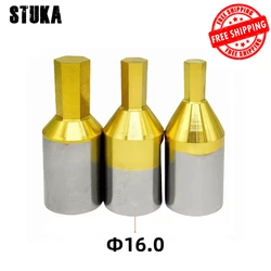 Stuka CT16 Rotary HSS-Tin Rotary Broaching Tool Punching Cutter 16mm Shank Inner Hexagon for Steel