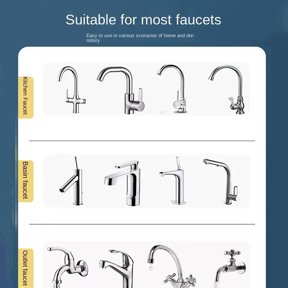 360 °   Filtro per rubinetto girevole a 6 strati Lavello Accessori per il bagno Estensori per rubinetti Strumento da cucina per filtrazione gorgogliatore